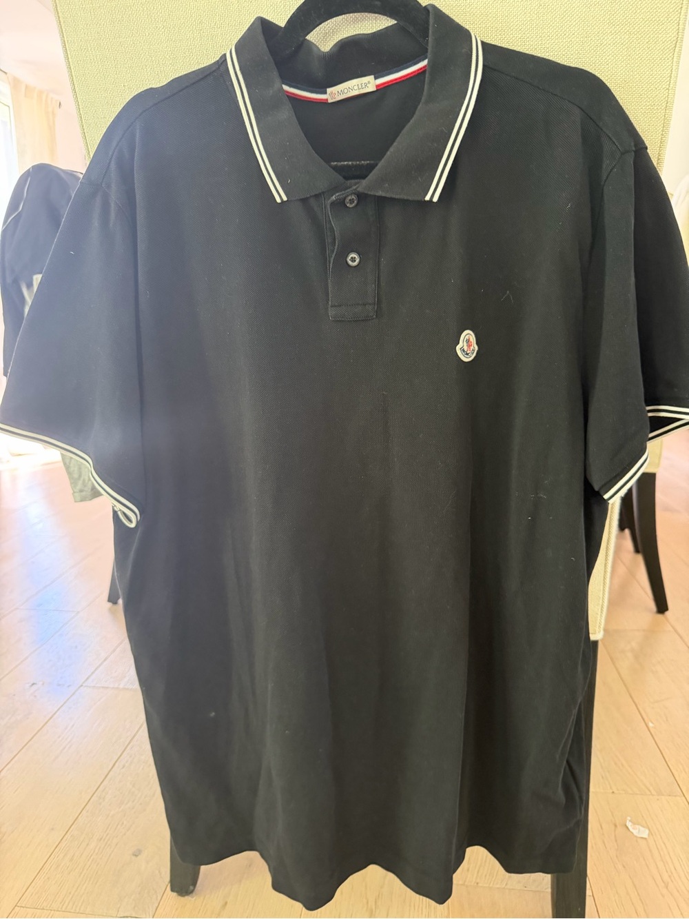 Men’s Moncler Black Polo Shirt